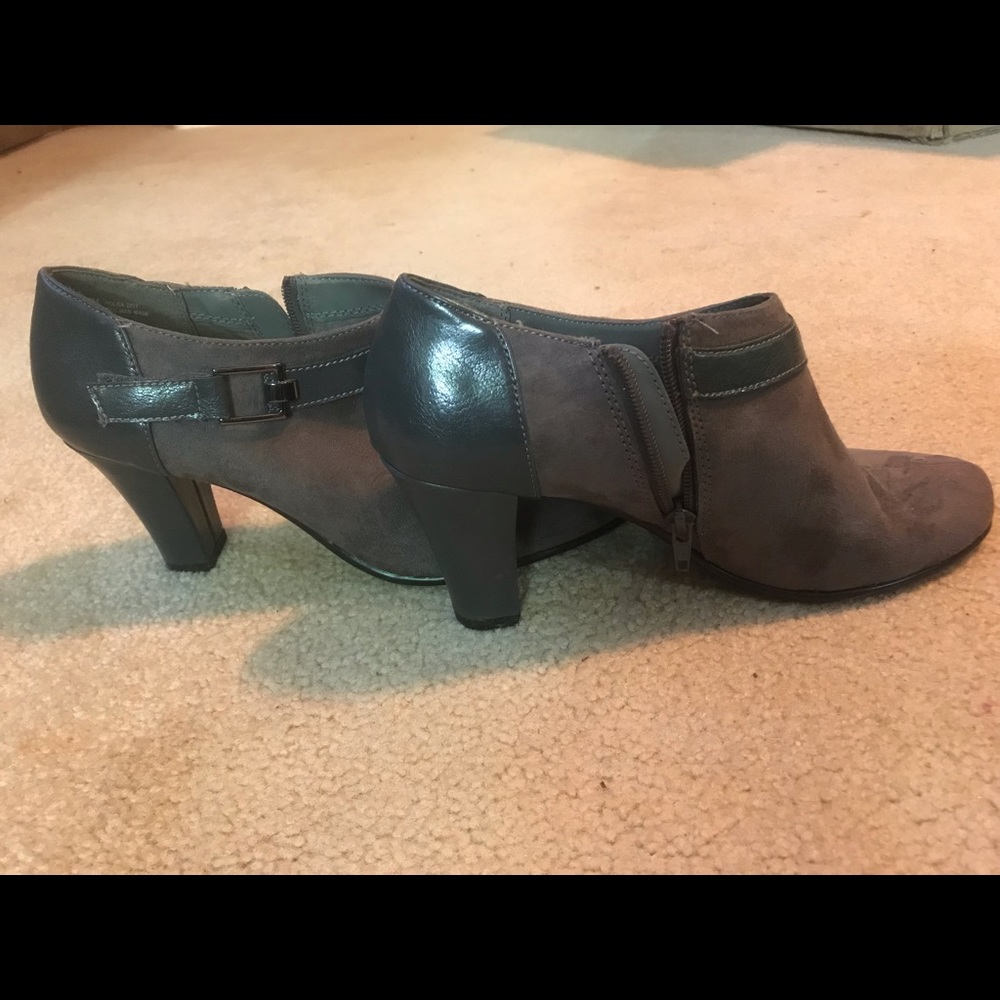 Grey ankle booties